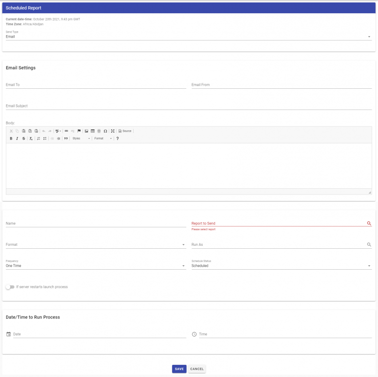 report scheduler full