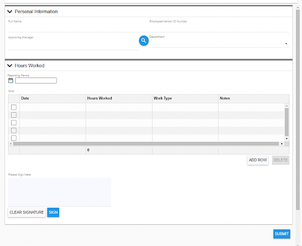 timesheet form